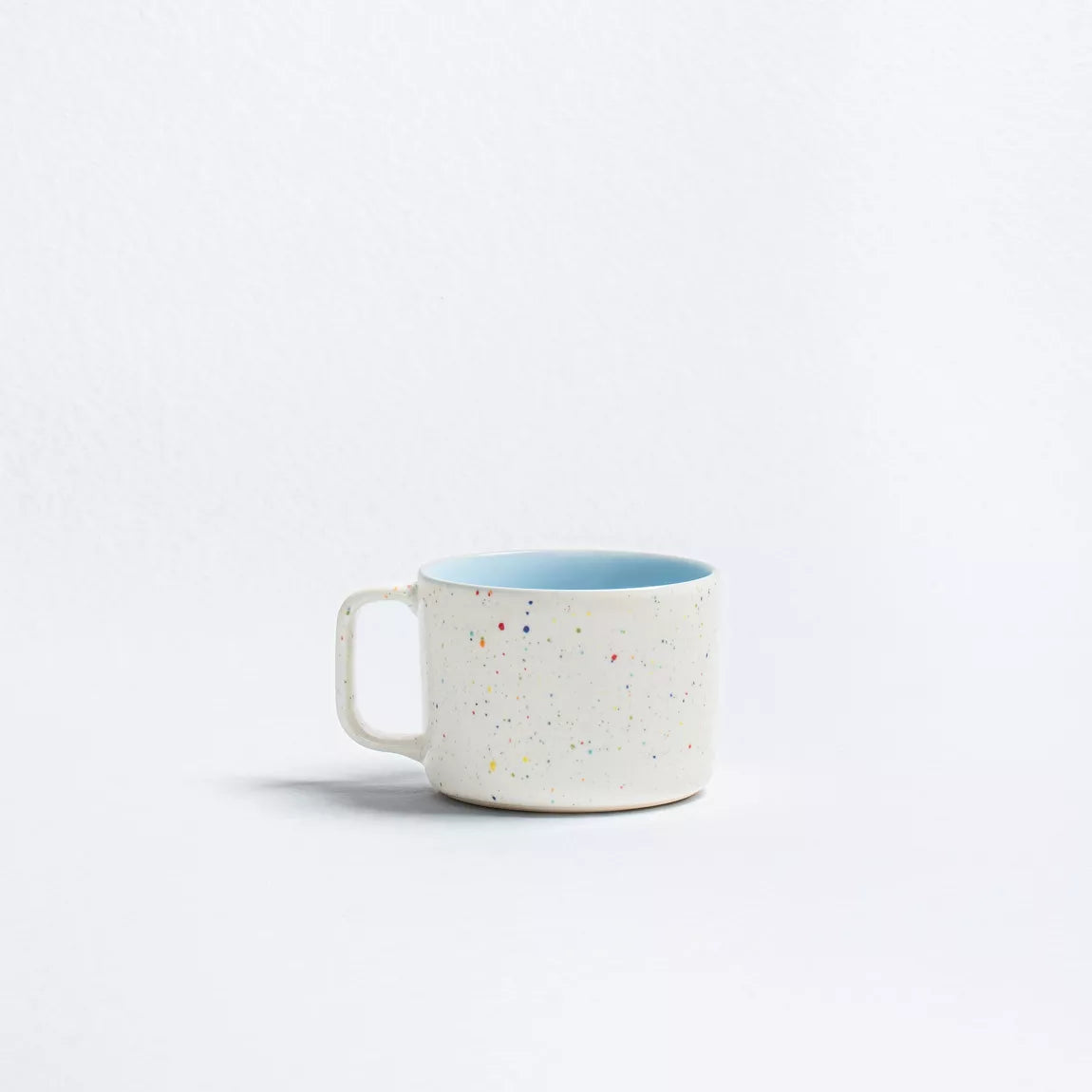 Set de 2 mugs - bleu et blanc moucheté - 450ml