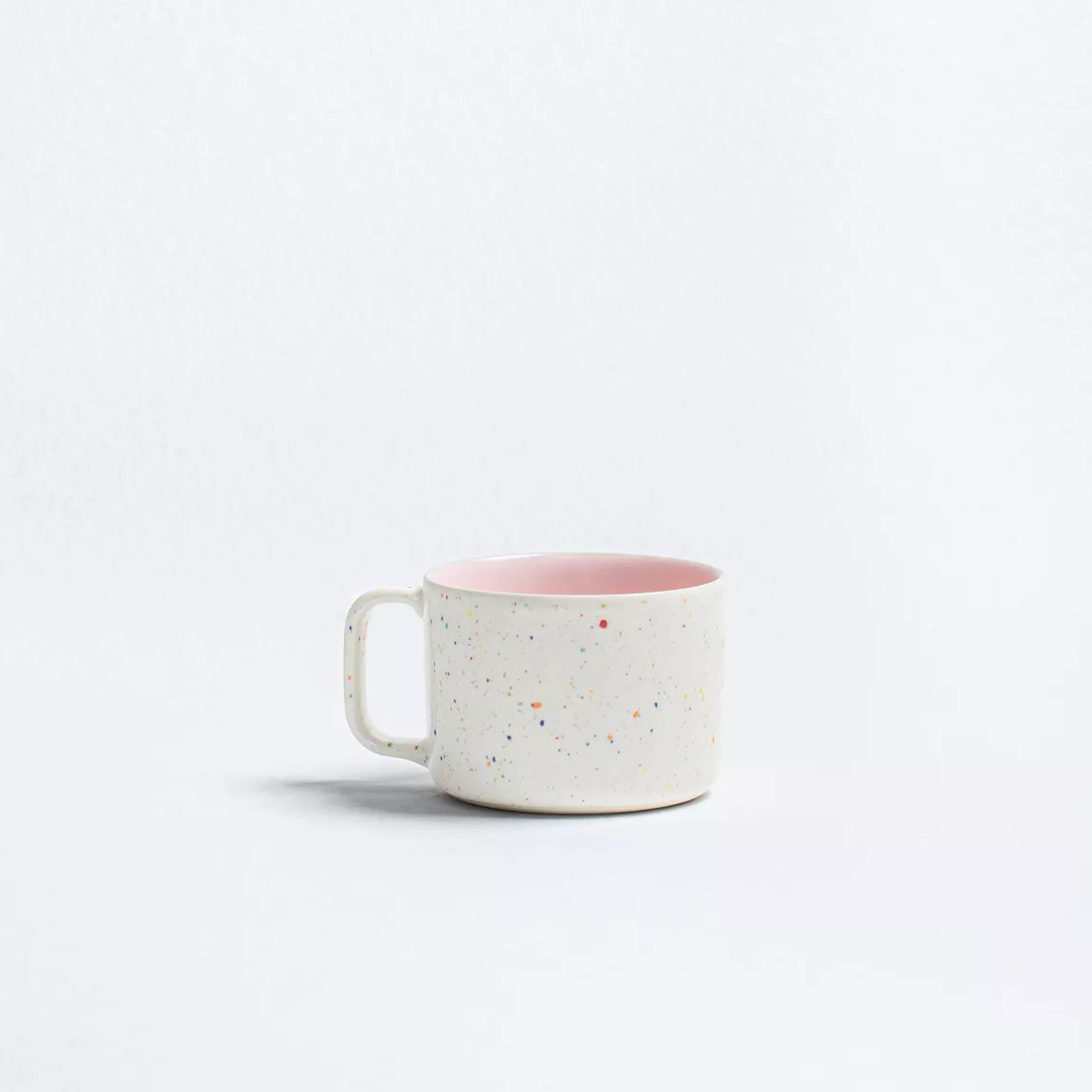 Set de 2 mugs - Rose et blanc moucheté - 450ml