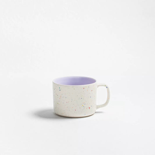 Set de 2 mugs - Lila et blanc moucheté - 450ml