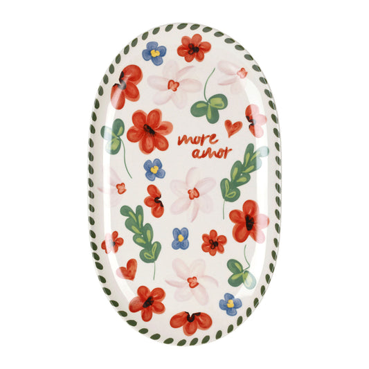 Plat ovale fleur