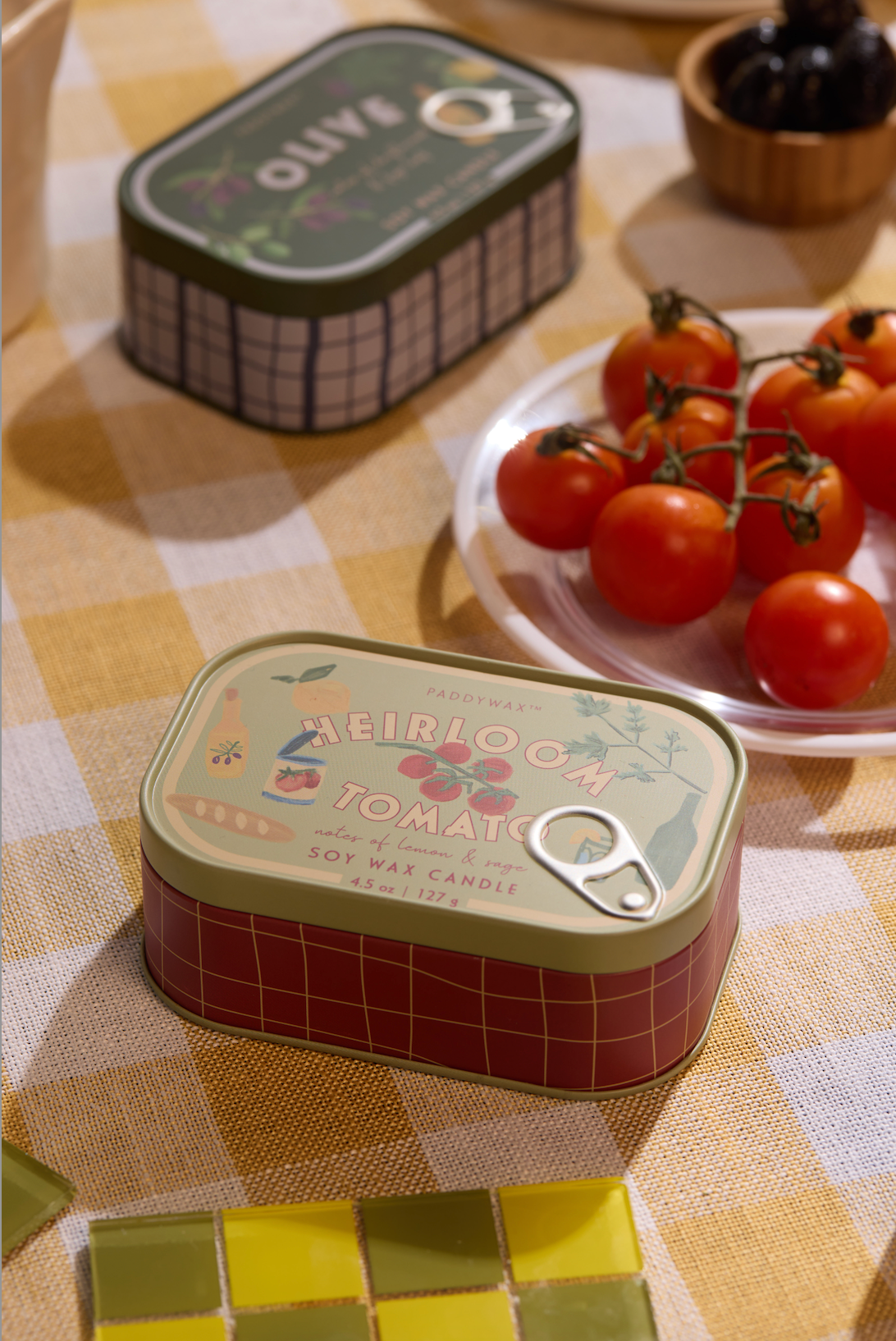Bougie boite de conserve - tomate
