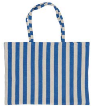Tote bag rayé indigo