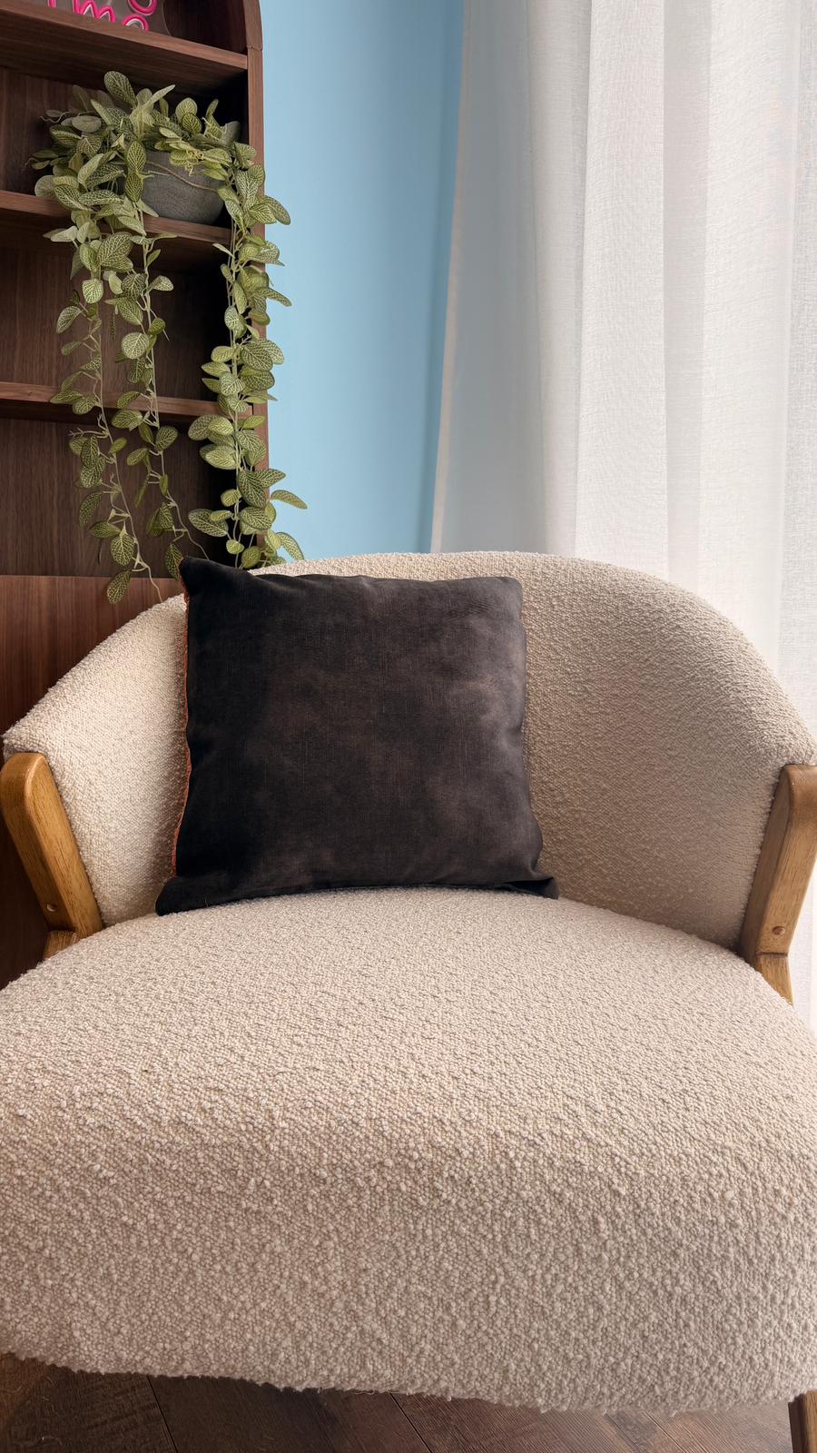 Coussin orange léopard