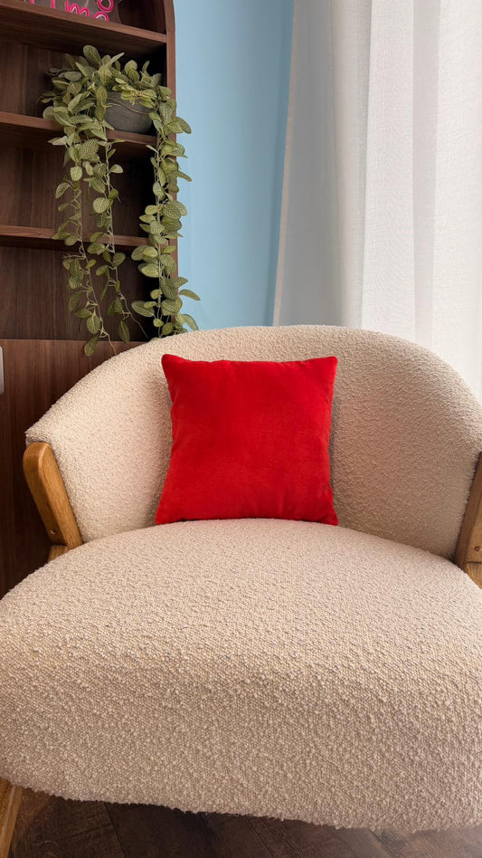 Coussin éléphant - dos rouge clair