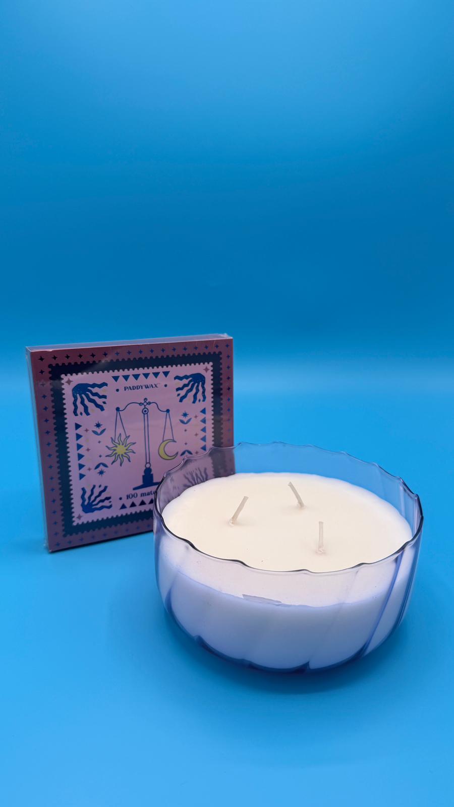 Lot bougie violette + allumettes