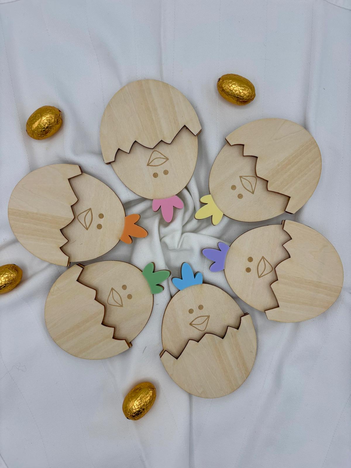 Lot de 6 poussins de Pâques