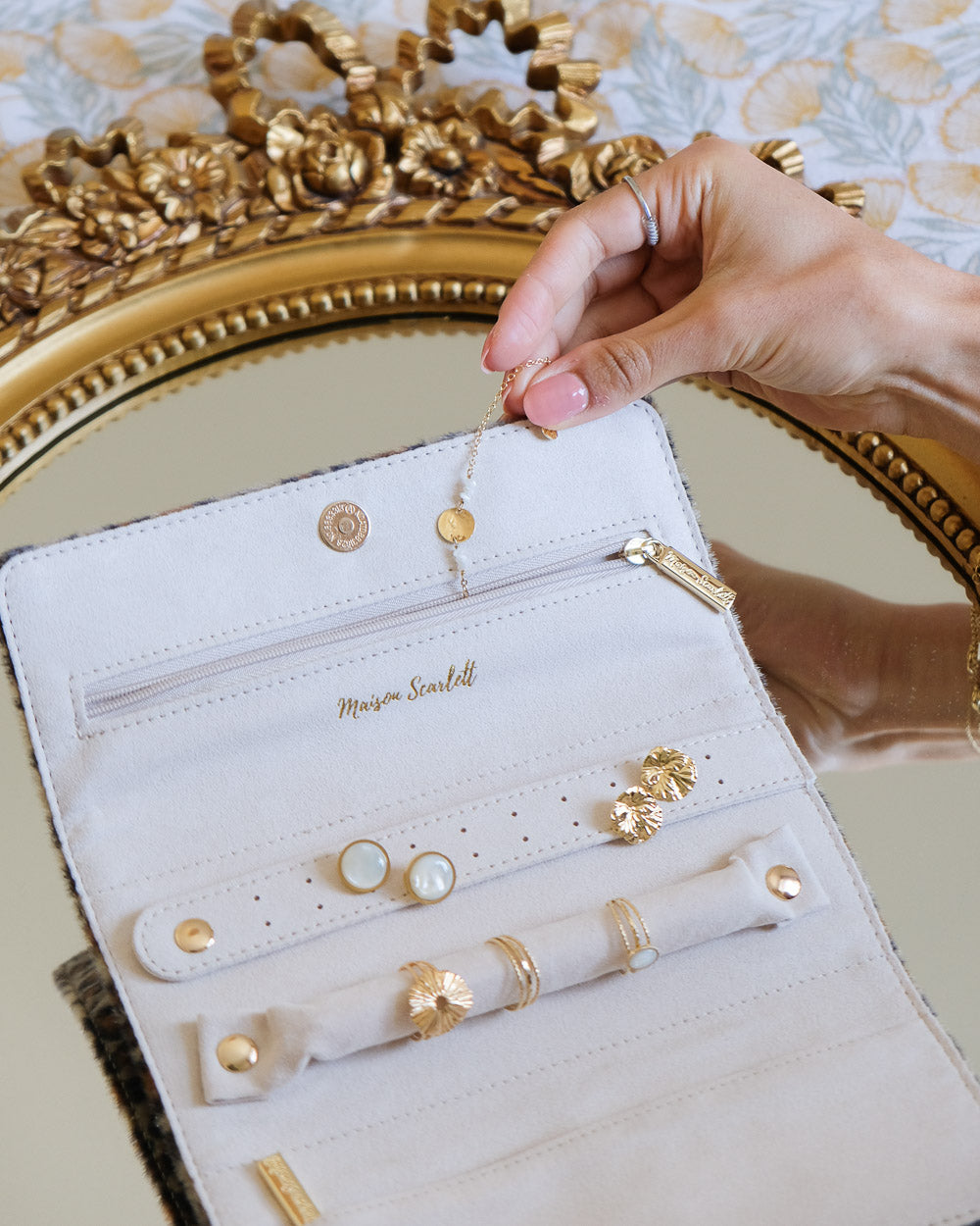 Pochette à bijoux Catherine léopard