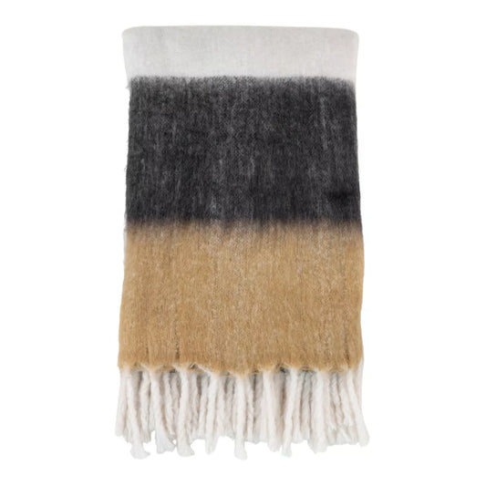 Plaid Sintra - noir, blanc et marron