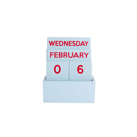 Calendrier perpétuel bleu ciel