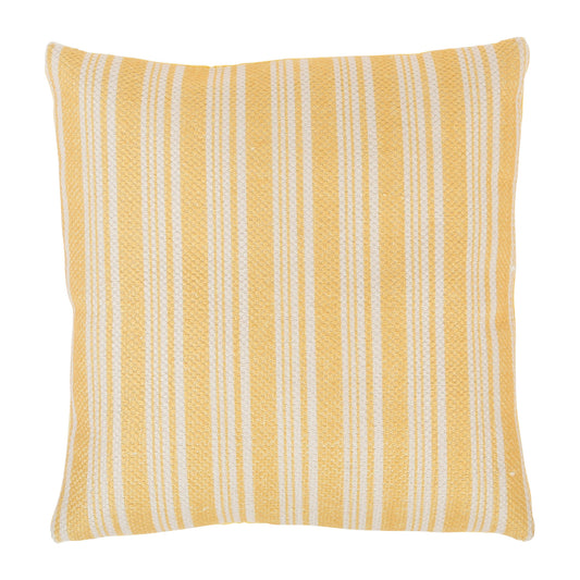 Coussin rayé jaune