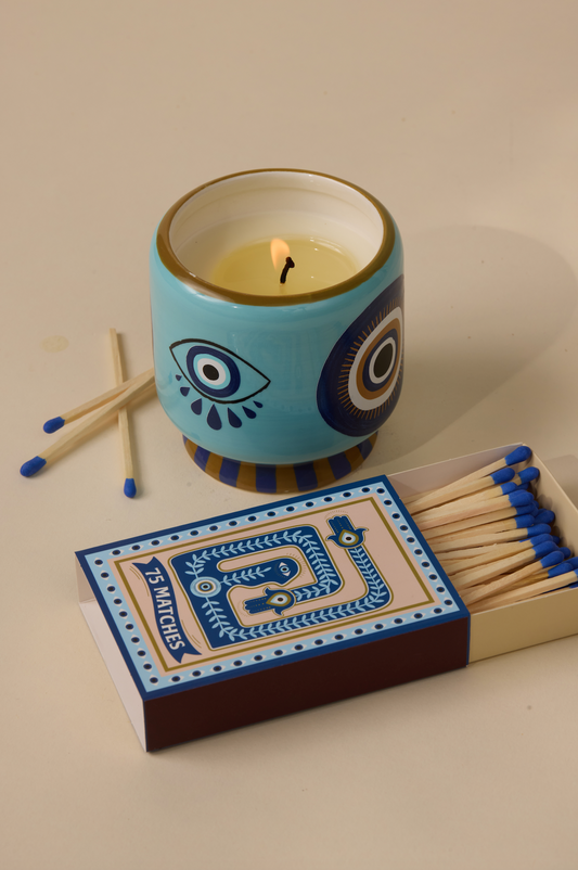 Lot Bougie parfumée incense & smoke + allumettes