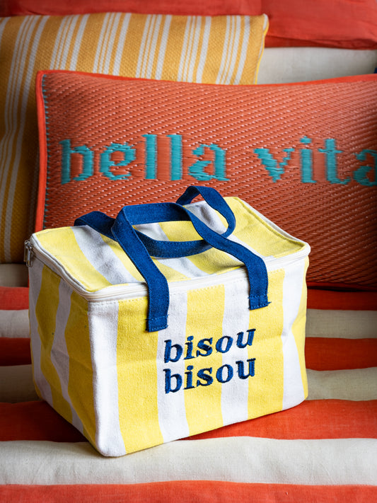 Sac isotherme bisou bisou jaune et bleu