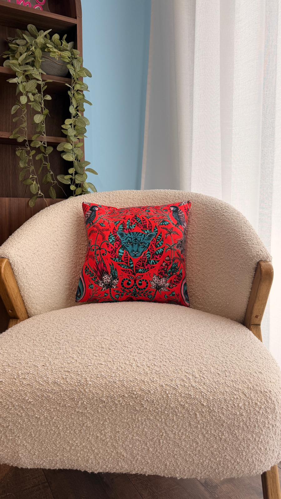 Coussin amazone - dos rouge