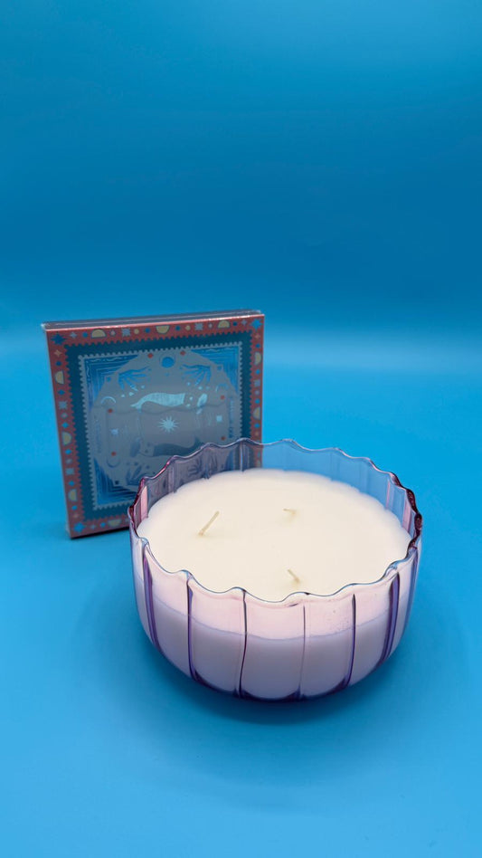 Lot bougie rose + allumettes