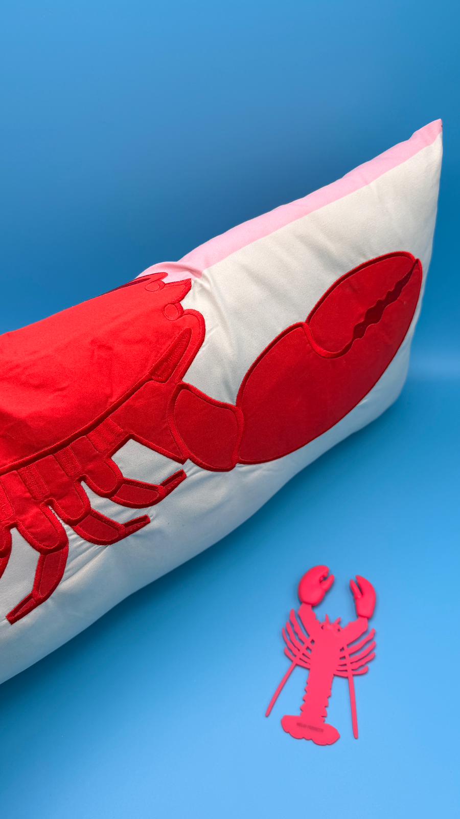 Lot coussin + marque page Homard