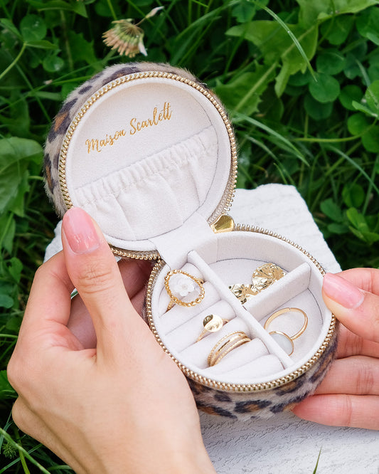 Boîte à bijoux Yvonne léopard