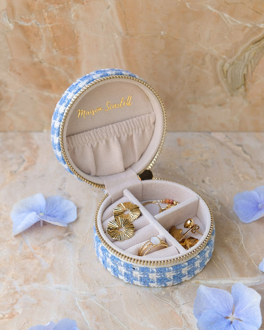 Boîte à bijoux Yvonne pied-de-poule