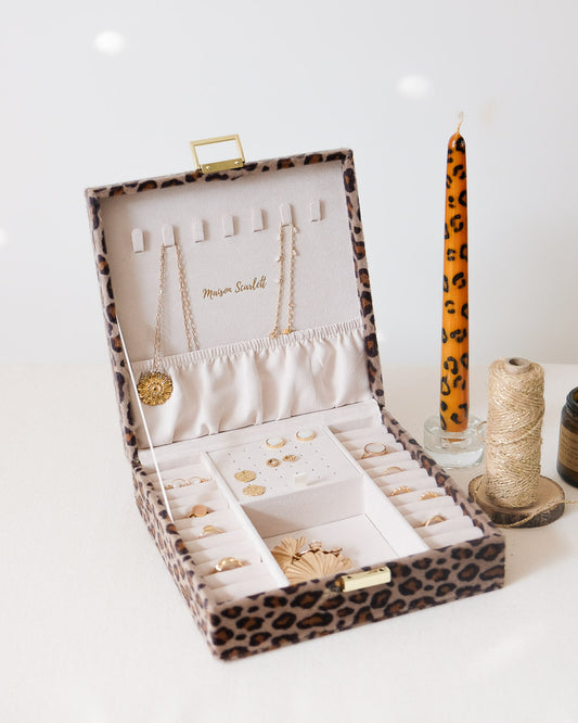Boîte à bijoux Anne léopard