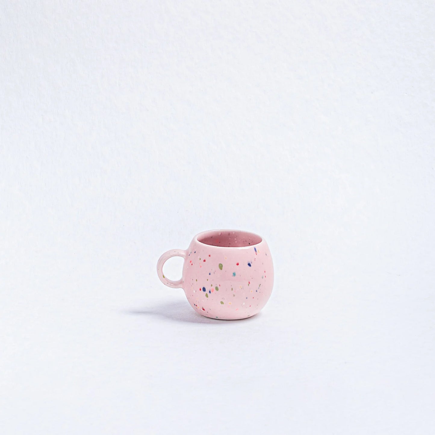 Lot de 2 tasses expresso + 2 plateaux - Rose