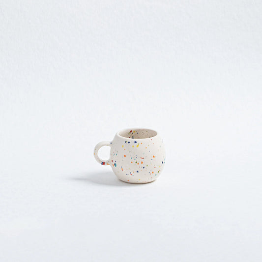 Lot de 2 tasses expresso + 2 plateaux -Blanc