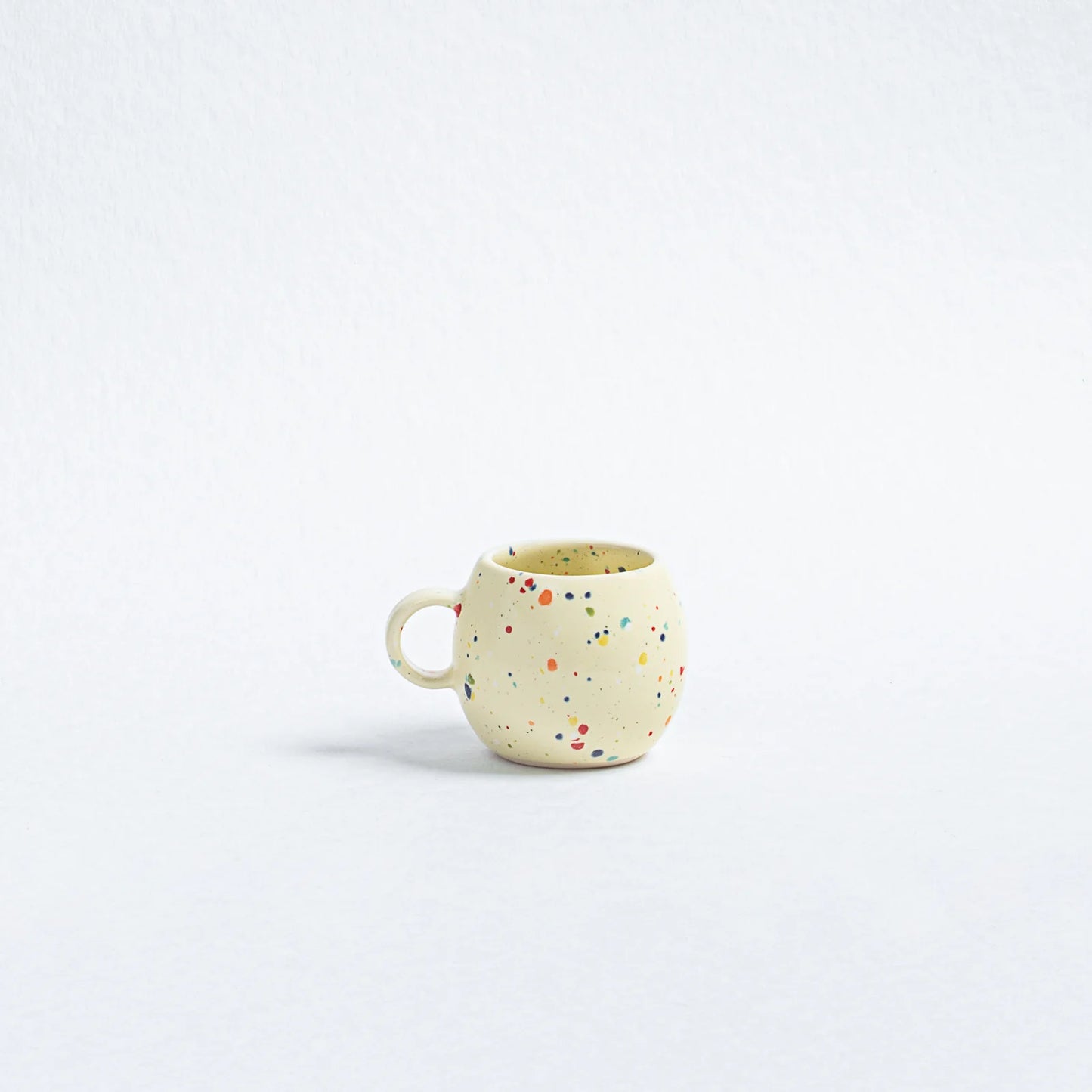 Lot de 2 tasses expresso + 2 plateaux - jaune