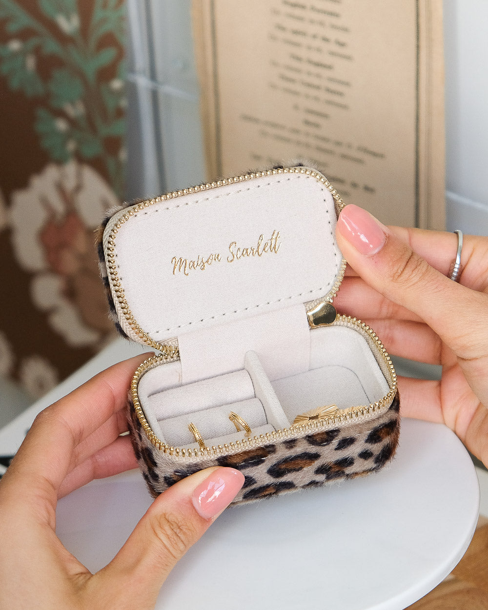 Mini boîte à bijoux Marie léopard