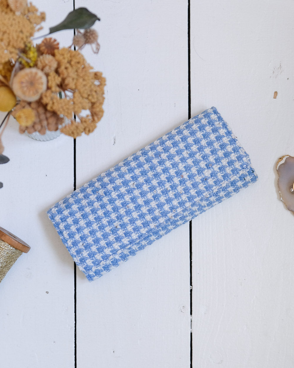 Pochette à bijoux Catherine pied de poule